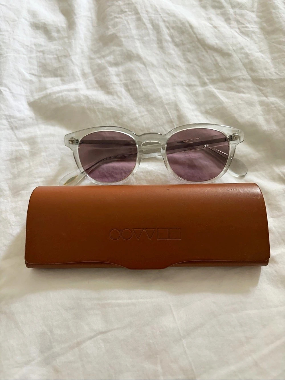 Oliver Peoples Clear Purple Sunglasses Like New